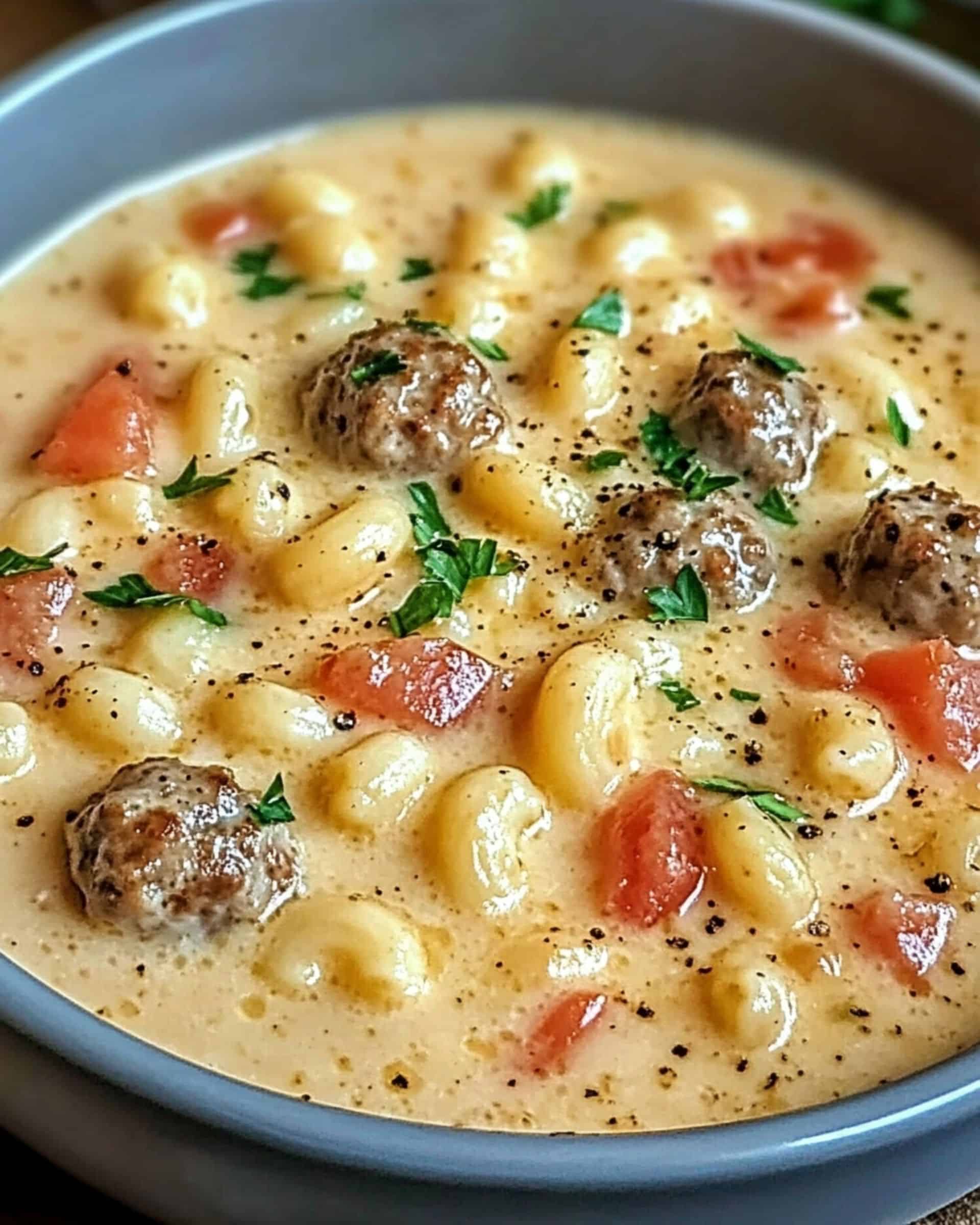 Creamy Parmesan Italian Sausage Ditalini Soup recipe