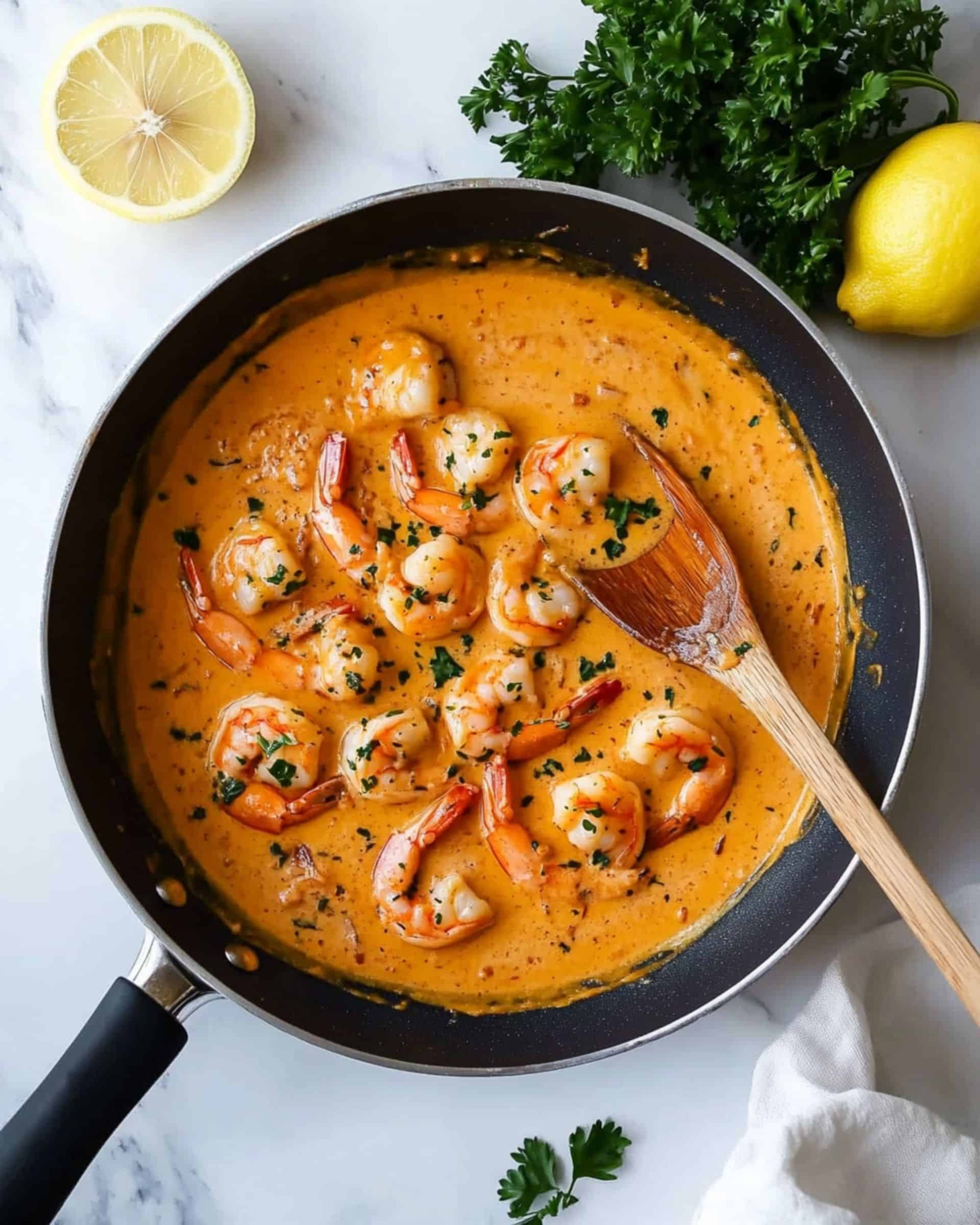 Easy Creamy Garlic Shrimp recipe