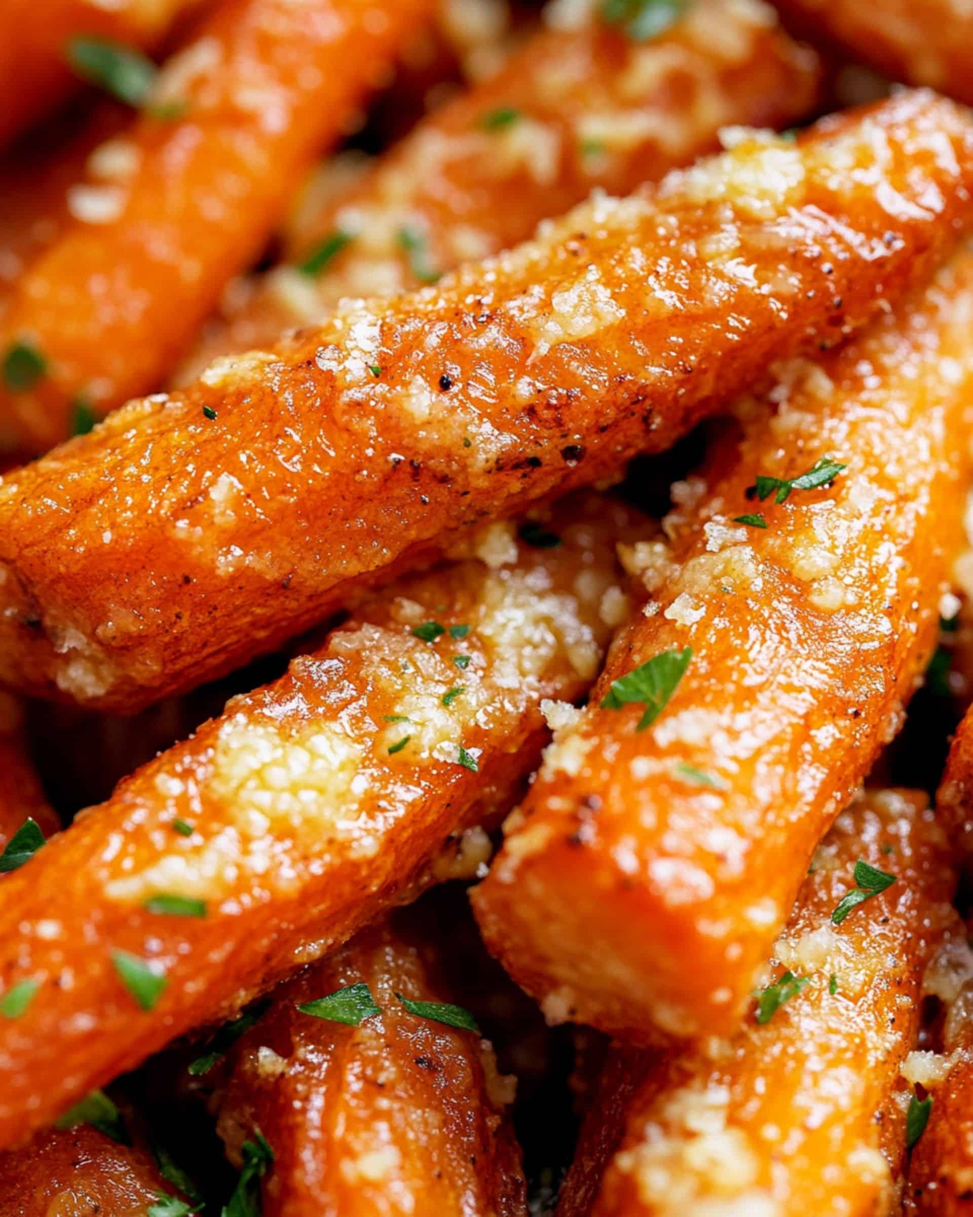 Garlic Parmesan Roasted Carrots recipe