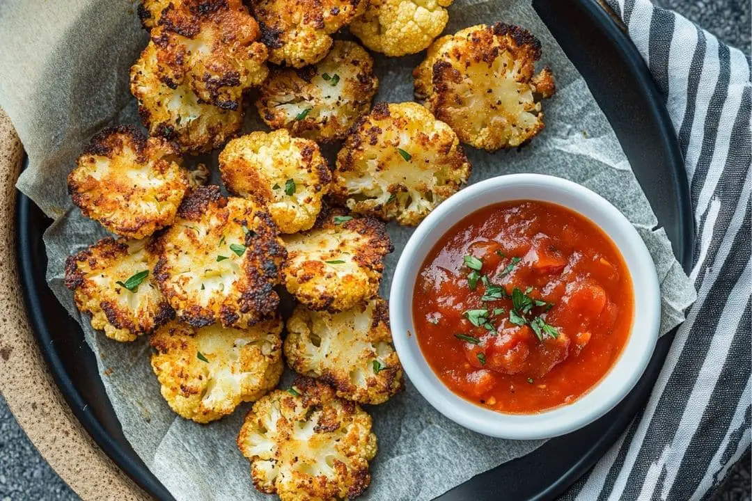 3-Ingredient Baked Cheddar Cauliflower Bites recipe