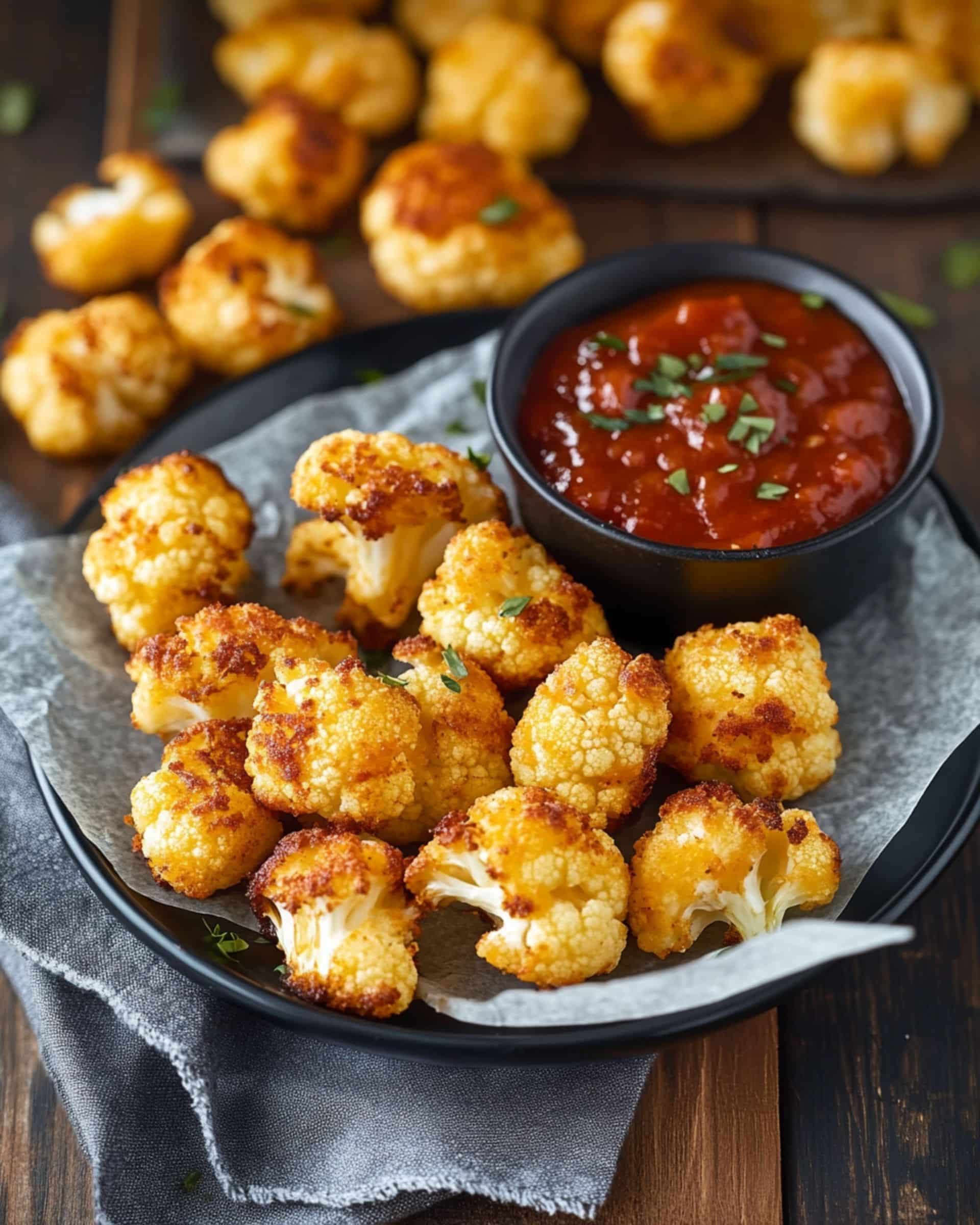 3-Ingredient Baked Cheddar Cauliflower Bites recipe
