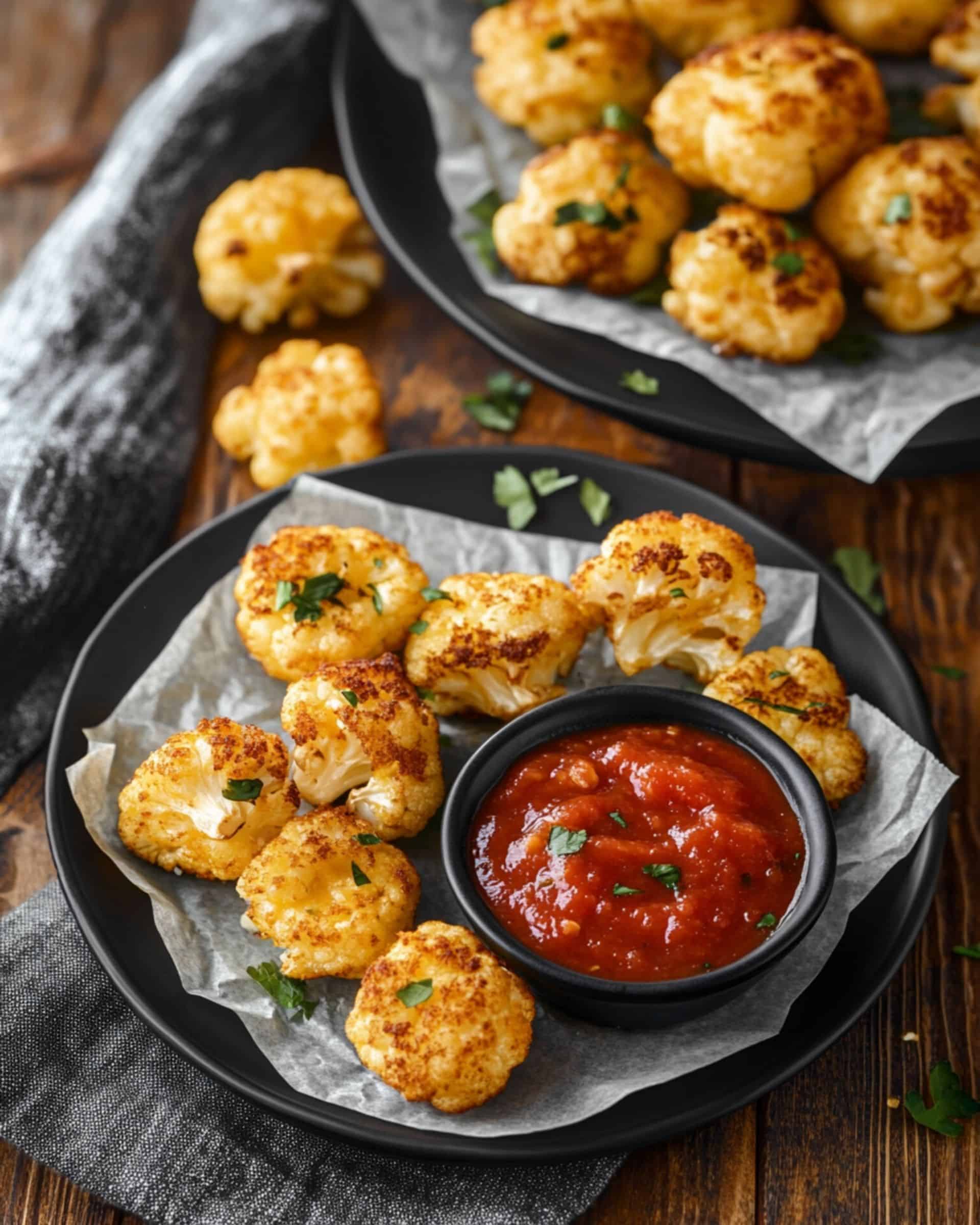 3-Ingredient Baked Cheddar Cauliflower Bites recipe