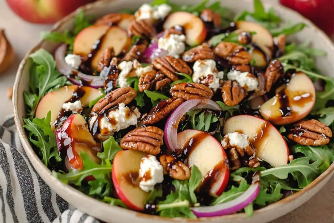 Apple Arugula Salad With Maple Pecans recipe