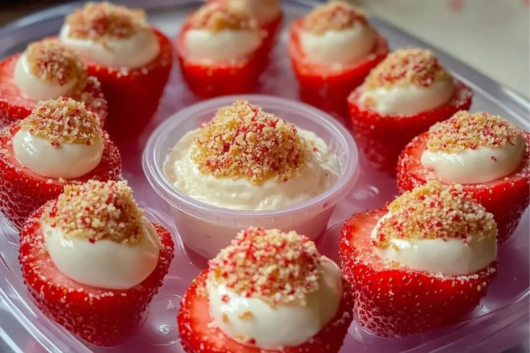 Cheesecake Deviled Strawberries Recipe