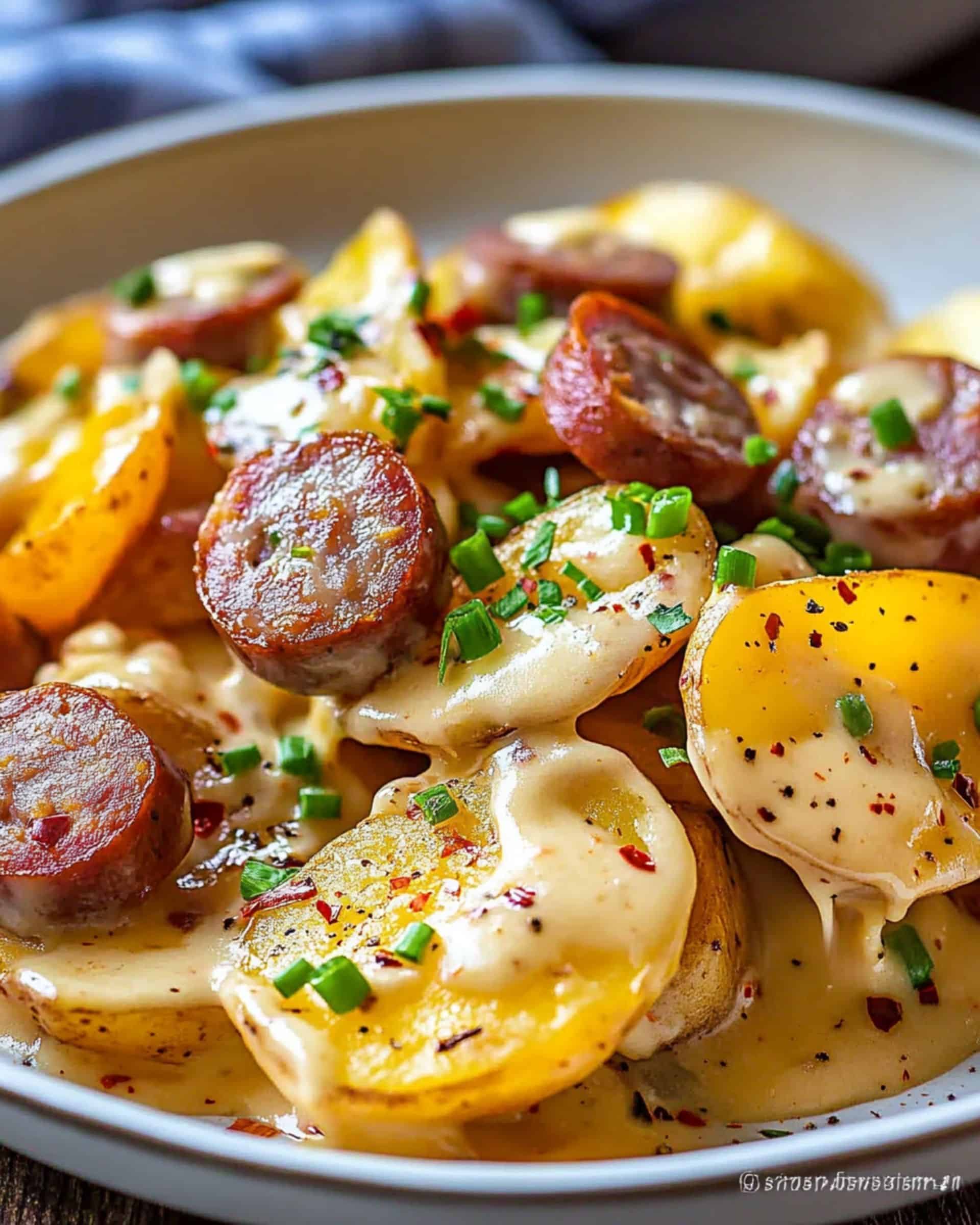 Cheesy Ranch Potatoes and Smoked Sausage Recipe
