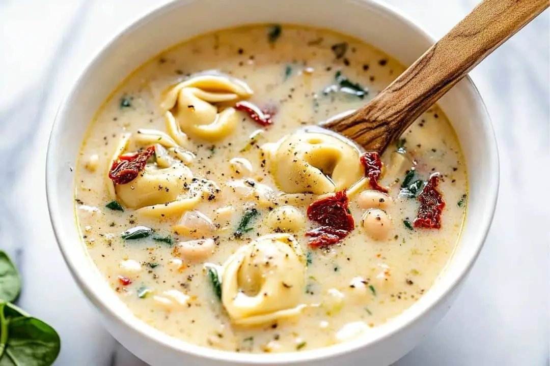 Creamy Tuscan Chicken Tortellini Soup Recipe