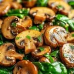 Easy Sautéed Mushrooms with Spinach Recipe