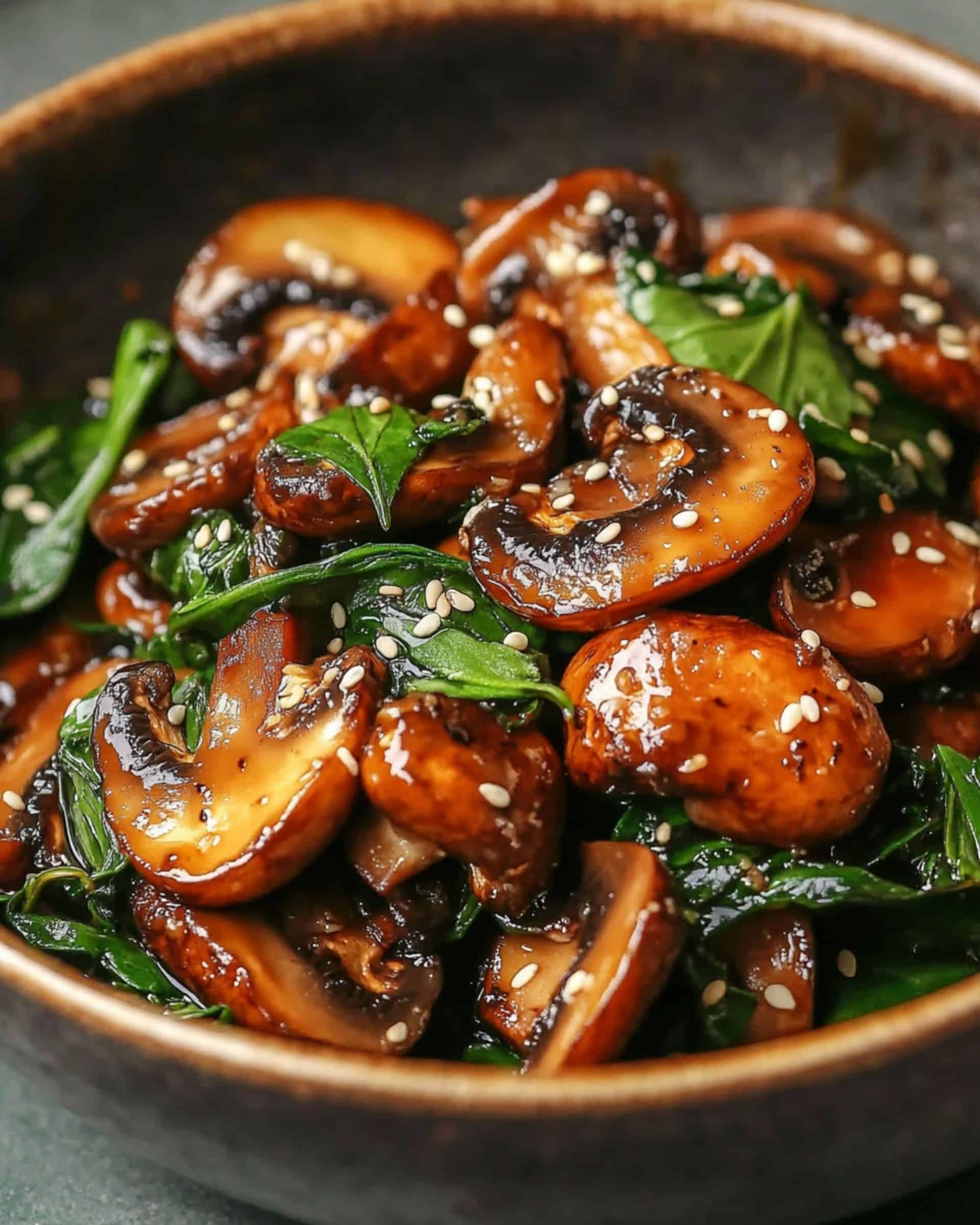 Easy Sautéed Mushrooms with Spinach Recipe