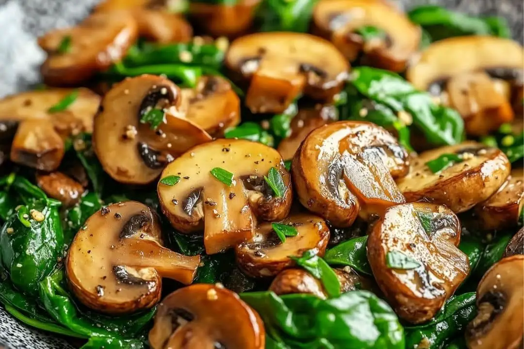 Easy Sautéed Mushrooms with Spinach Recipe