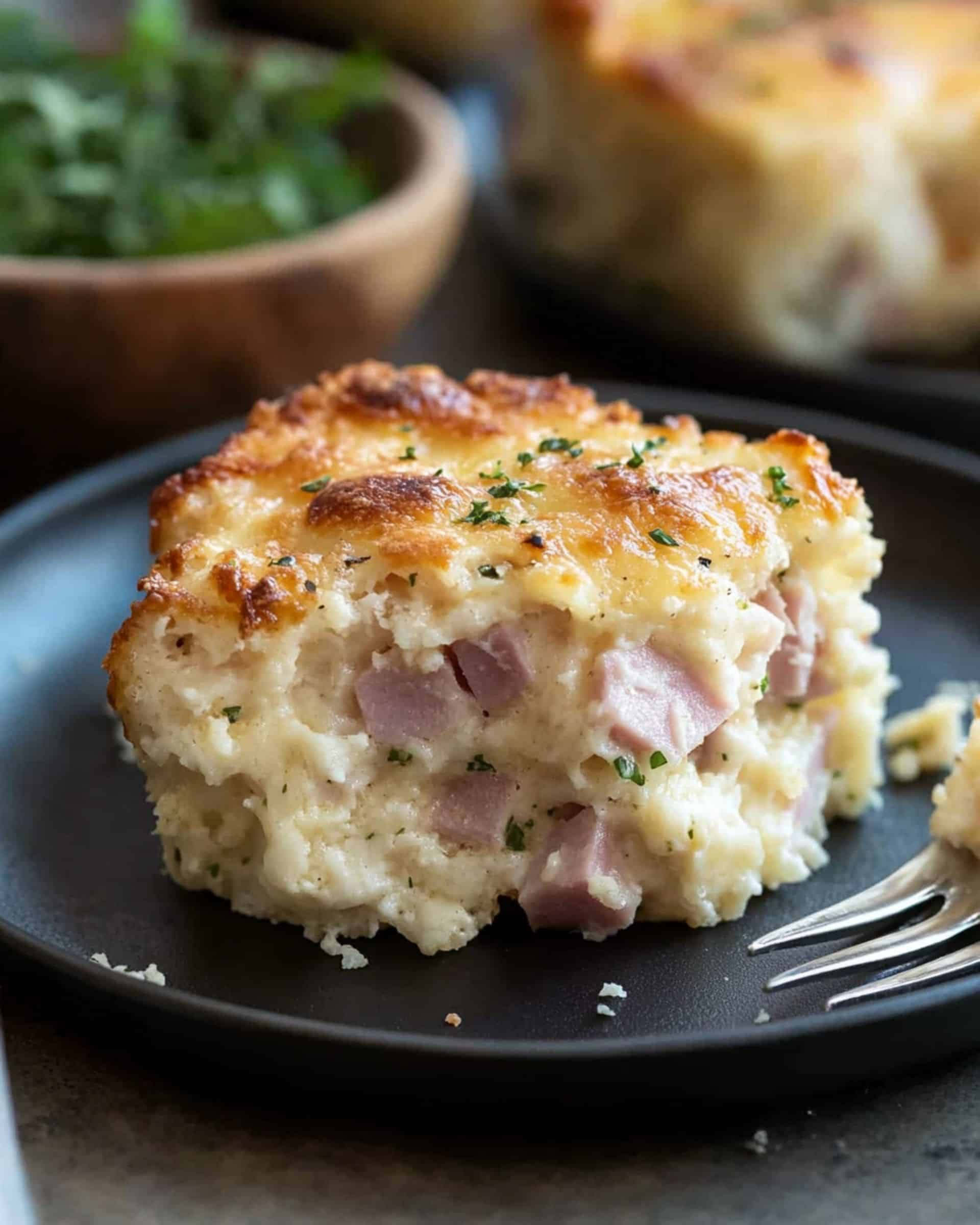 Ham and Cheese Butter Swim Biscuits recipe