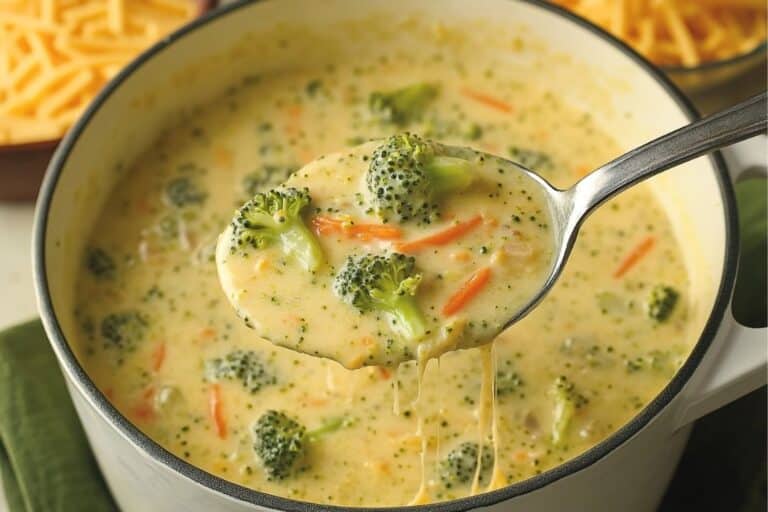 High Protein Broccoli Cheddar Soup Recipe