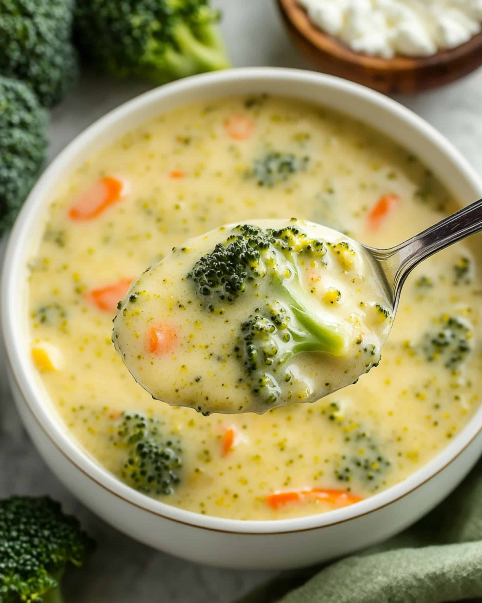 High Protein Broccoli Cheddar Soup Recipe
