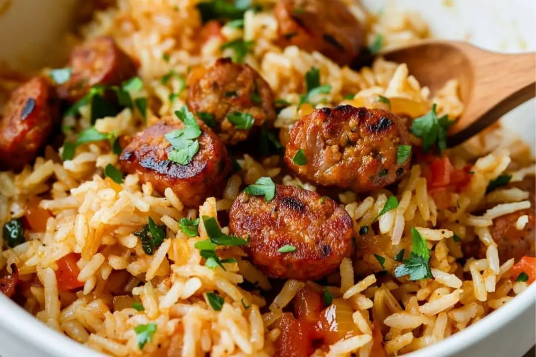 Savory One Pot Sausage and Rice Recipe