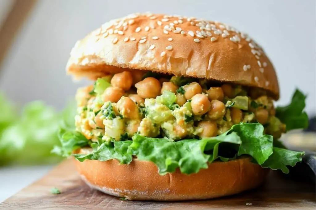 Smashed Chickpea Avocado Dill Pickle Sandwiches Recipe