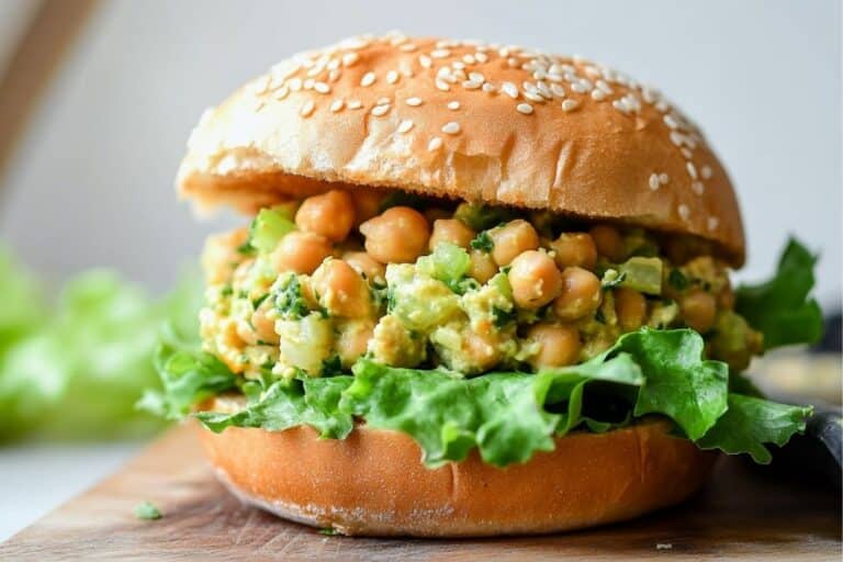 Smashed Chickpea Avocado Dill Pickle Sandwiches Recipe