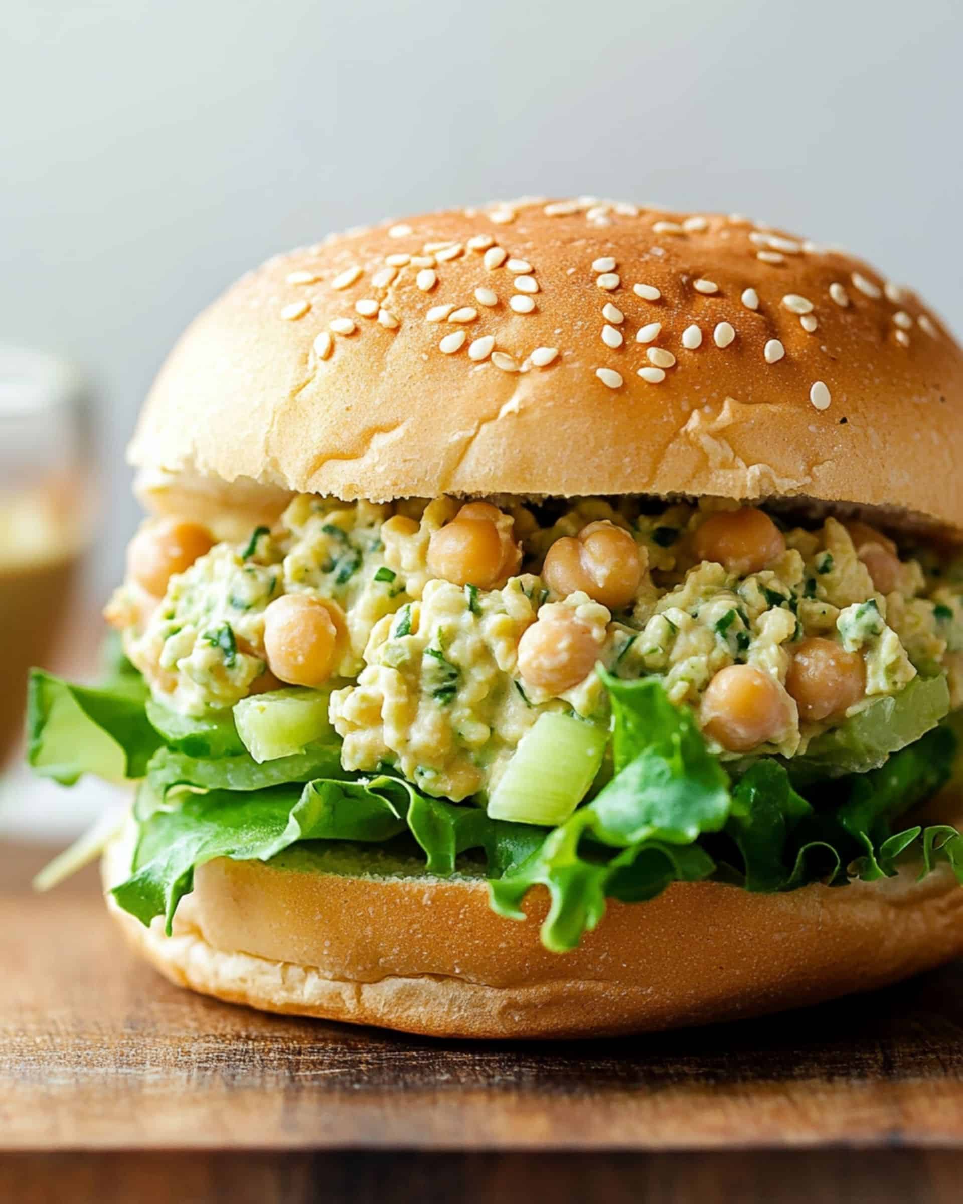 Smashed Chickpea Avocado Dill Pickle Sandwiches Recipe