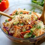 Spring Roll Salad with Spicy Ginger Dressing recipe