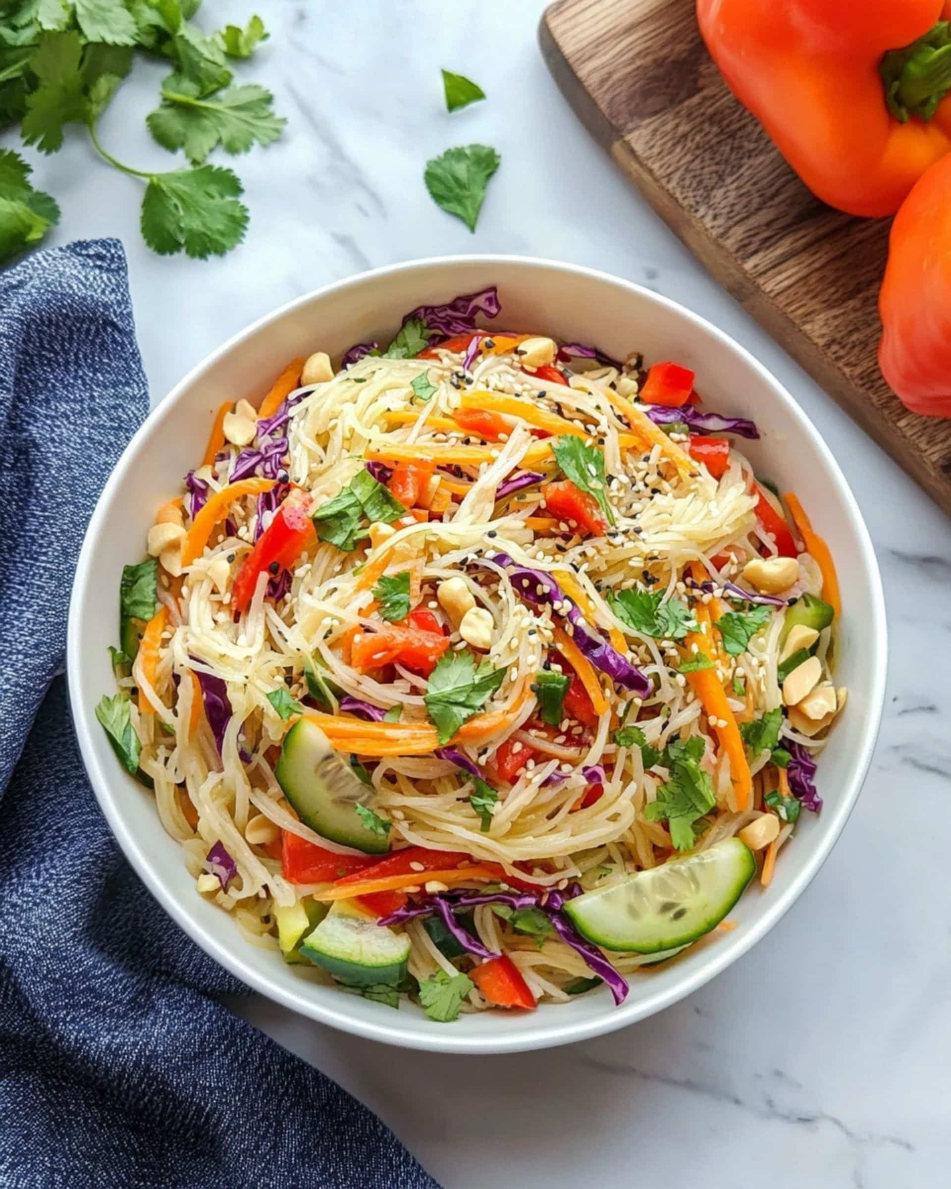 Spring Roll Salad with Spicy Ginger Dressing recipe