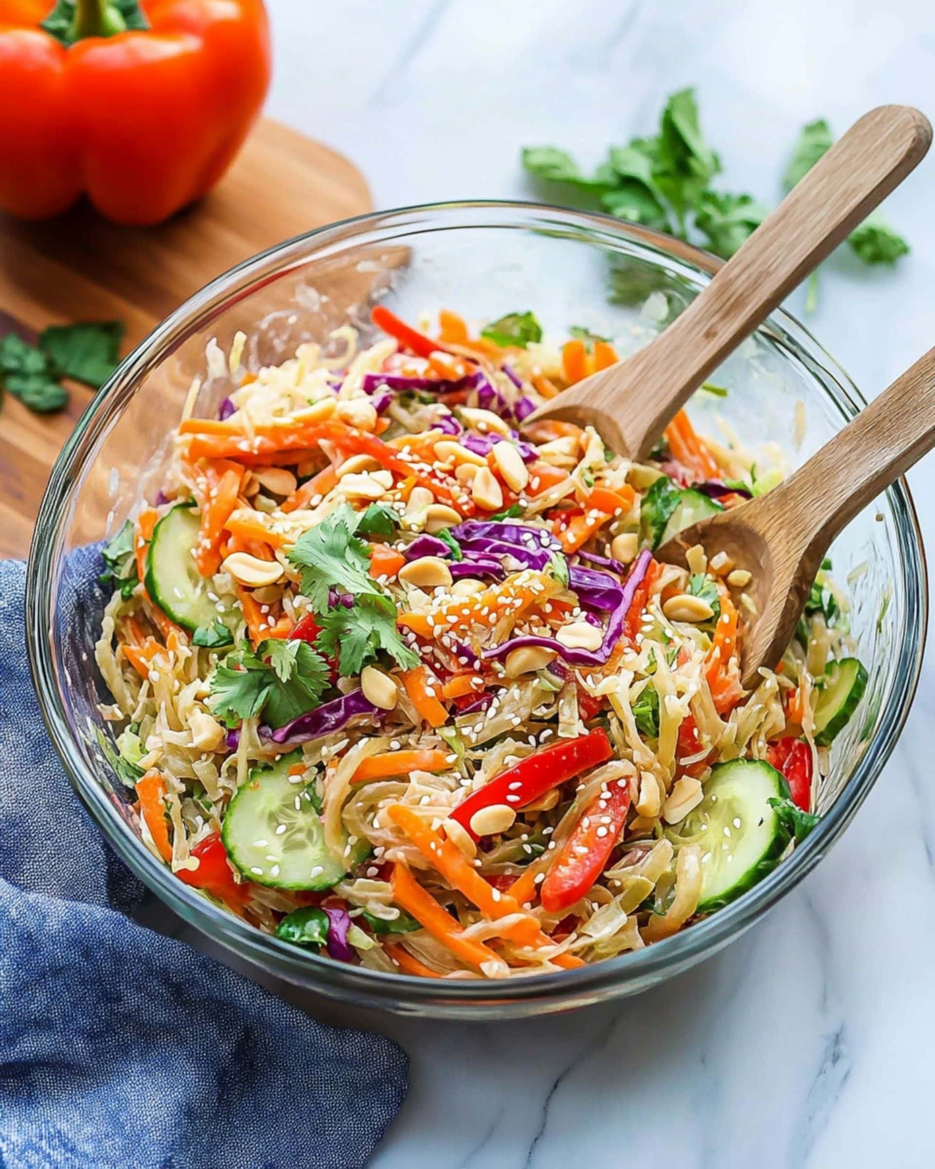 Spring Roll Salad with Spicy Ginger Dressing recipe