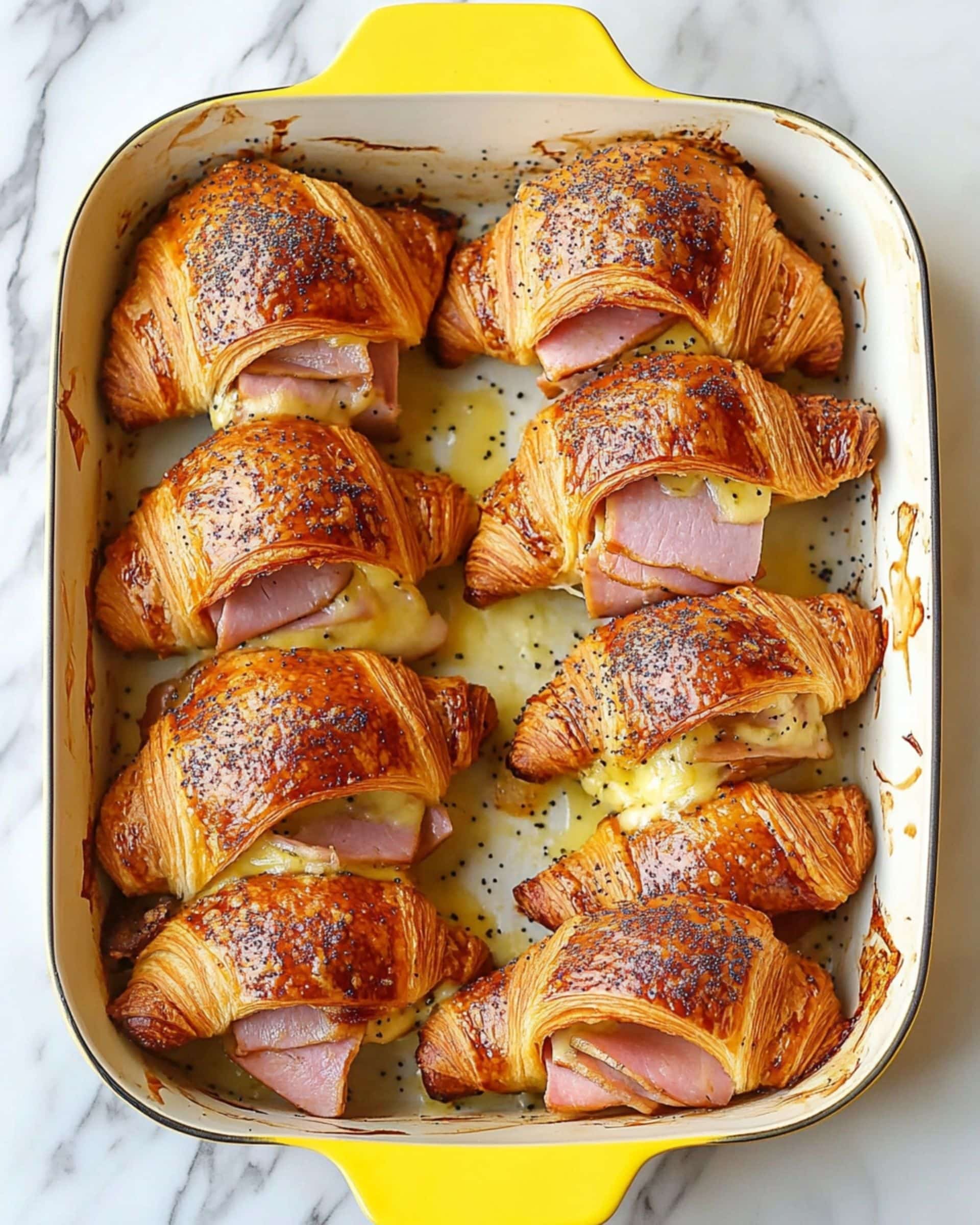 Baked Ham and Cheese Croissants Recipe