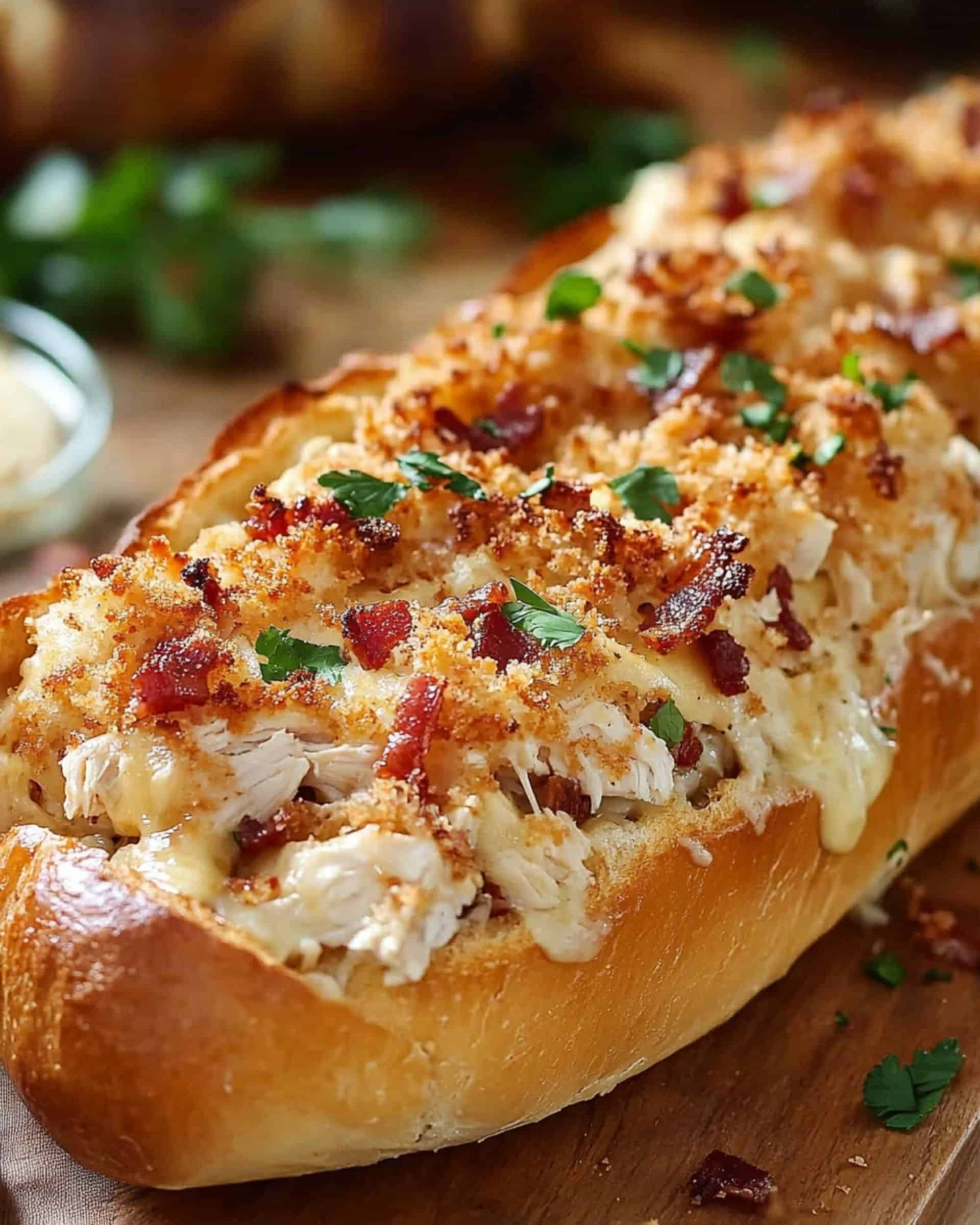 Chicken Bacon Ranch Stuffed Bread Recipe