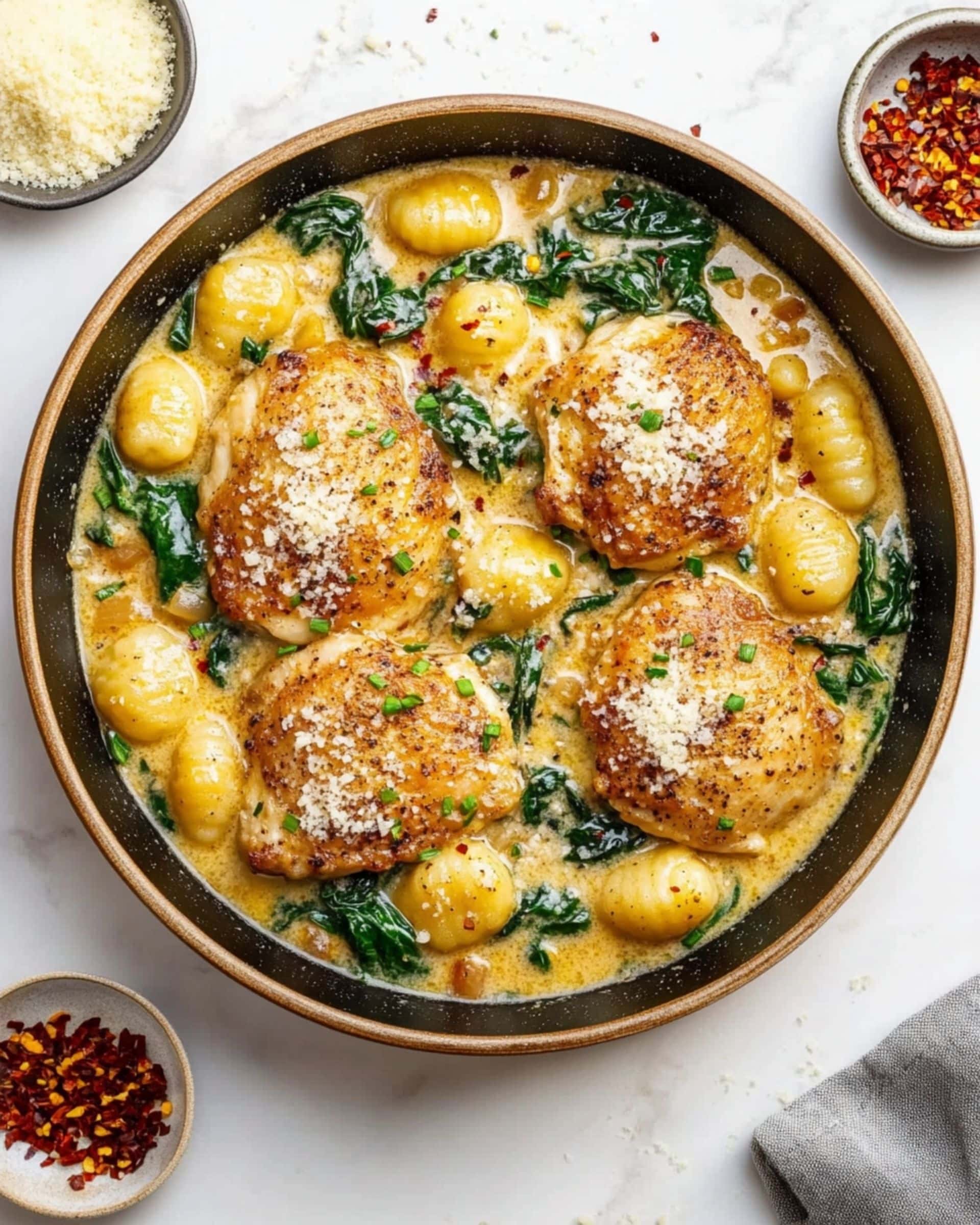 Garlic Chicken Gnocchi Skillet Recipe