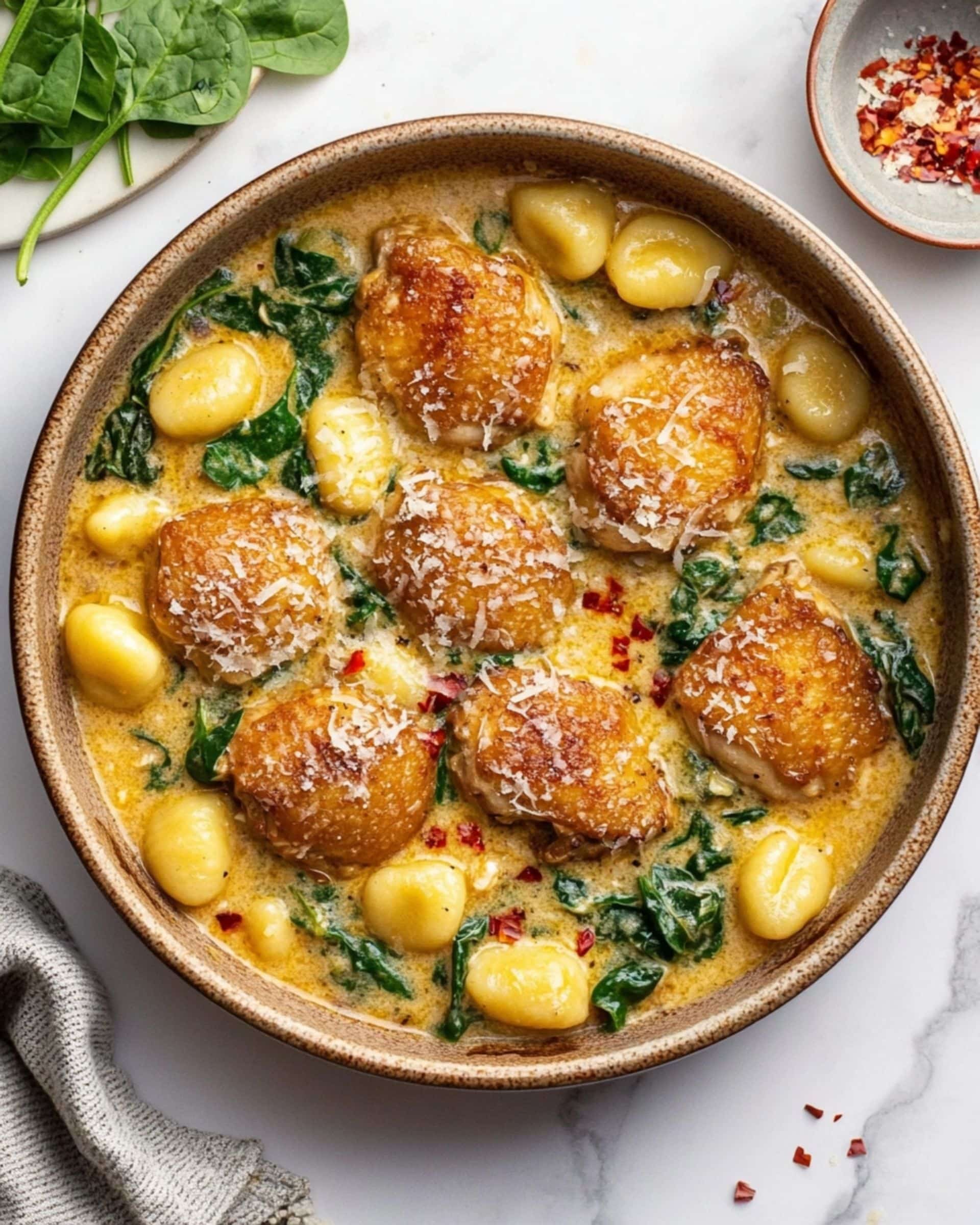 Garlic Chicken Gnocchi Skillet Recipe