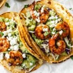 Spicy Shrimp Tacos with Garlic Cilantro Lime Slaw Recipe