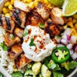 Street Corn Chicken Rice Bowl Recipe