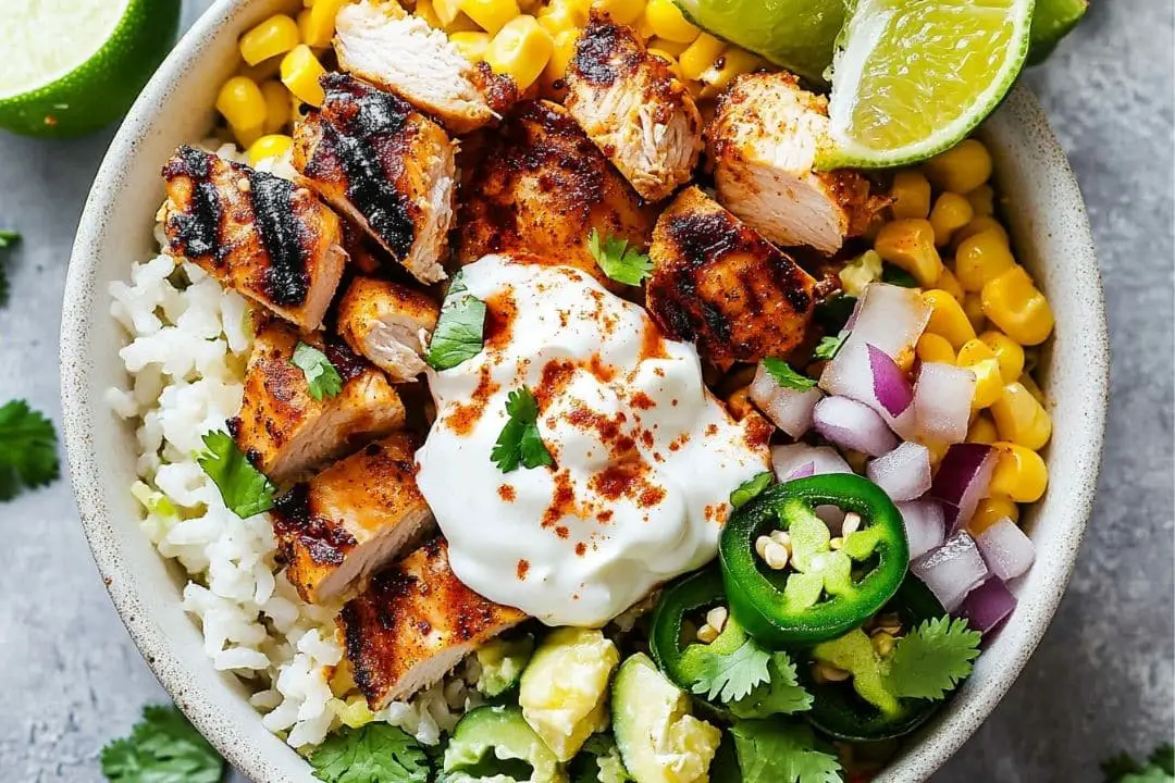 Street Corn Chicken Rice Bowl Recipe