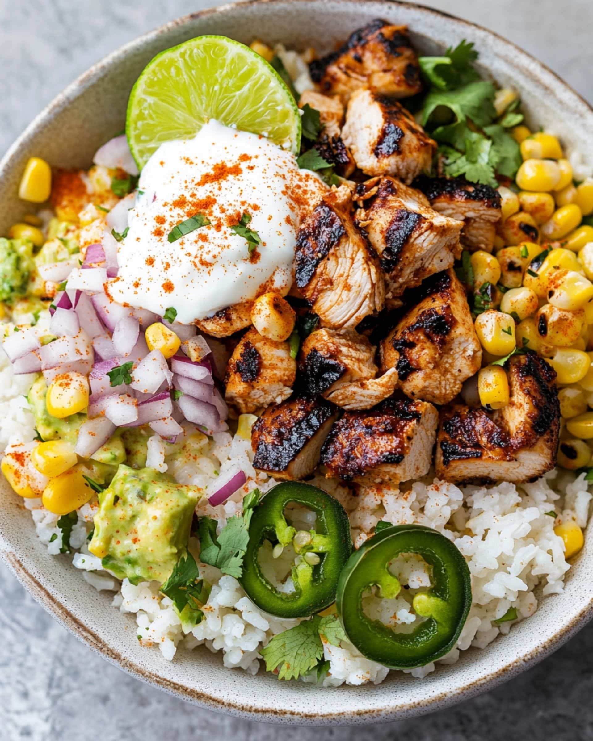 Street Corn Chicken Rice Bowl Recipe