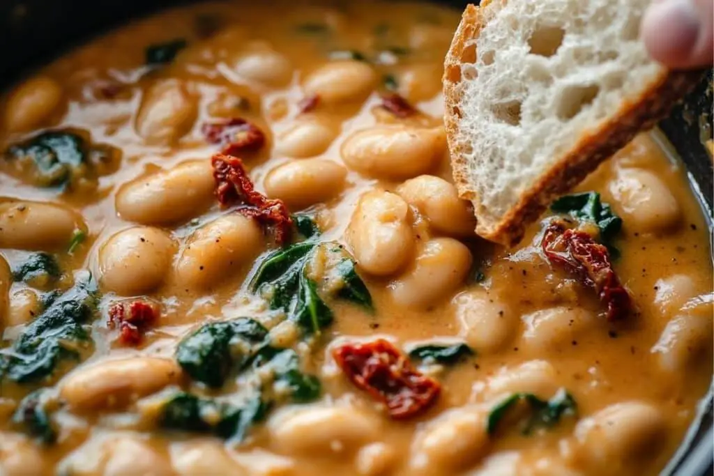 Tuscan Butter Beans with Spinach and Sun-Dried Tomato Recipe