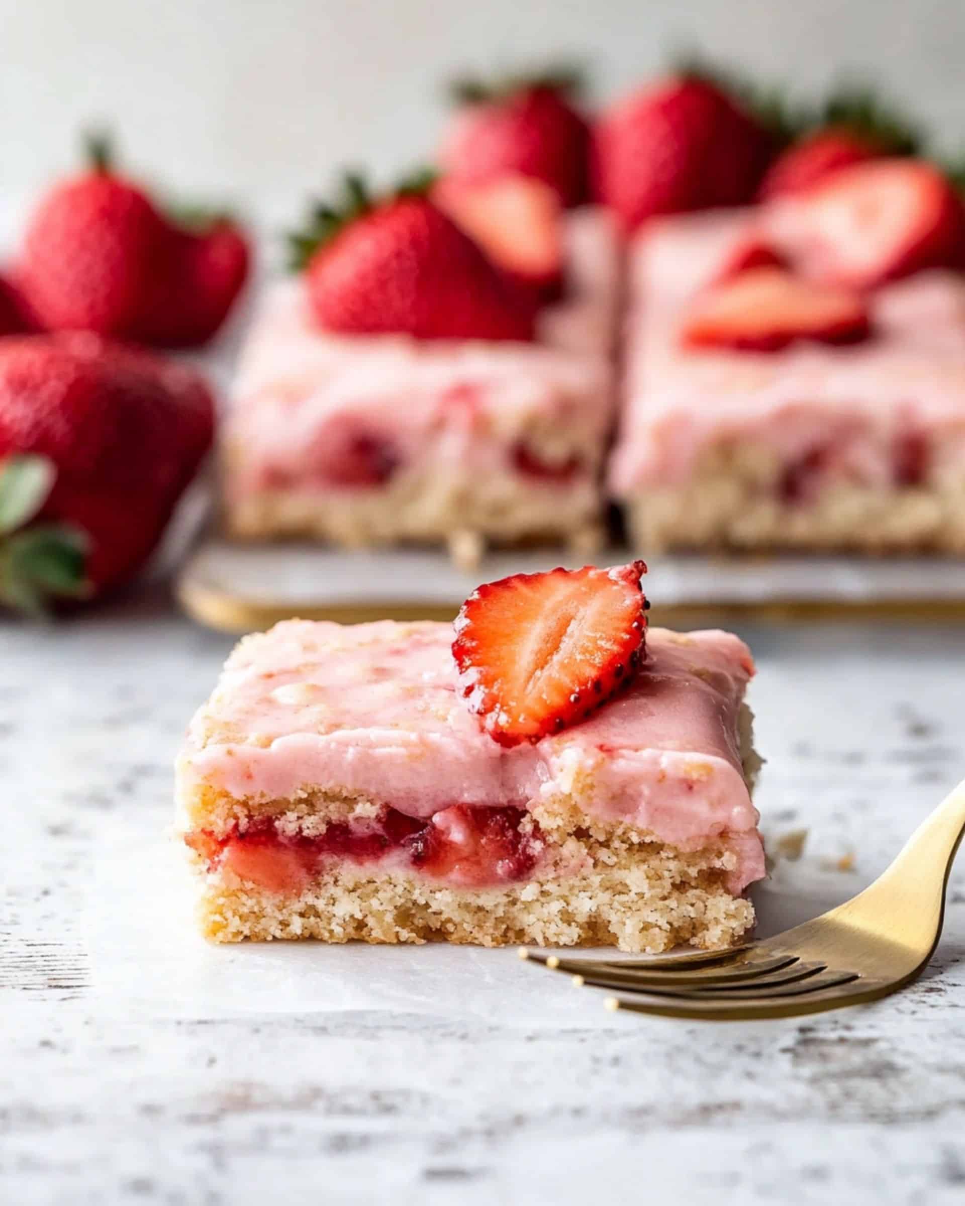 Strawberry Lemon Blondies Recipe