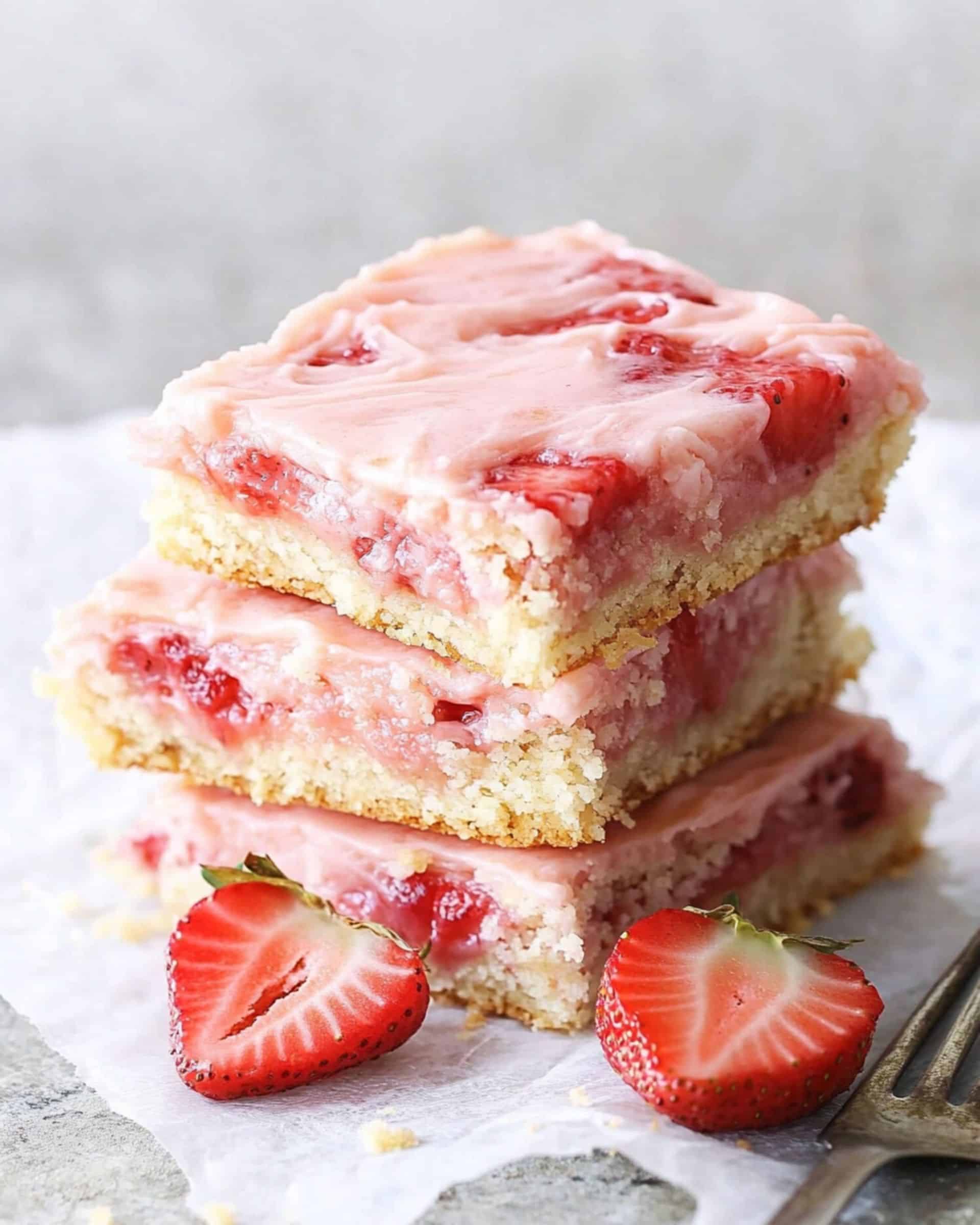 Strawberry Lemon Blondies Recipe