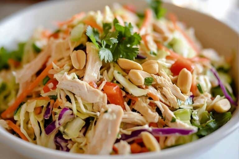 Thai Peanut Chicken Crunch Slaw Salad Recipe