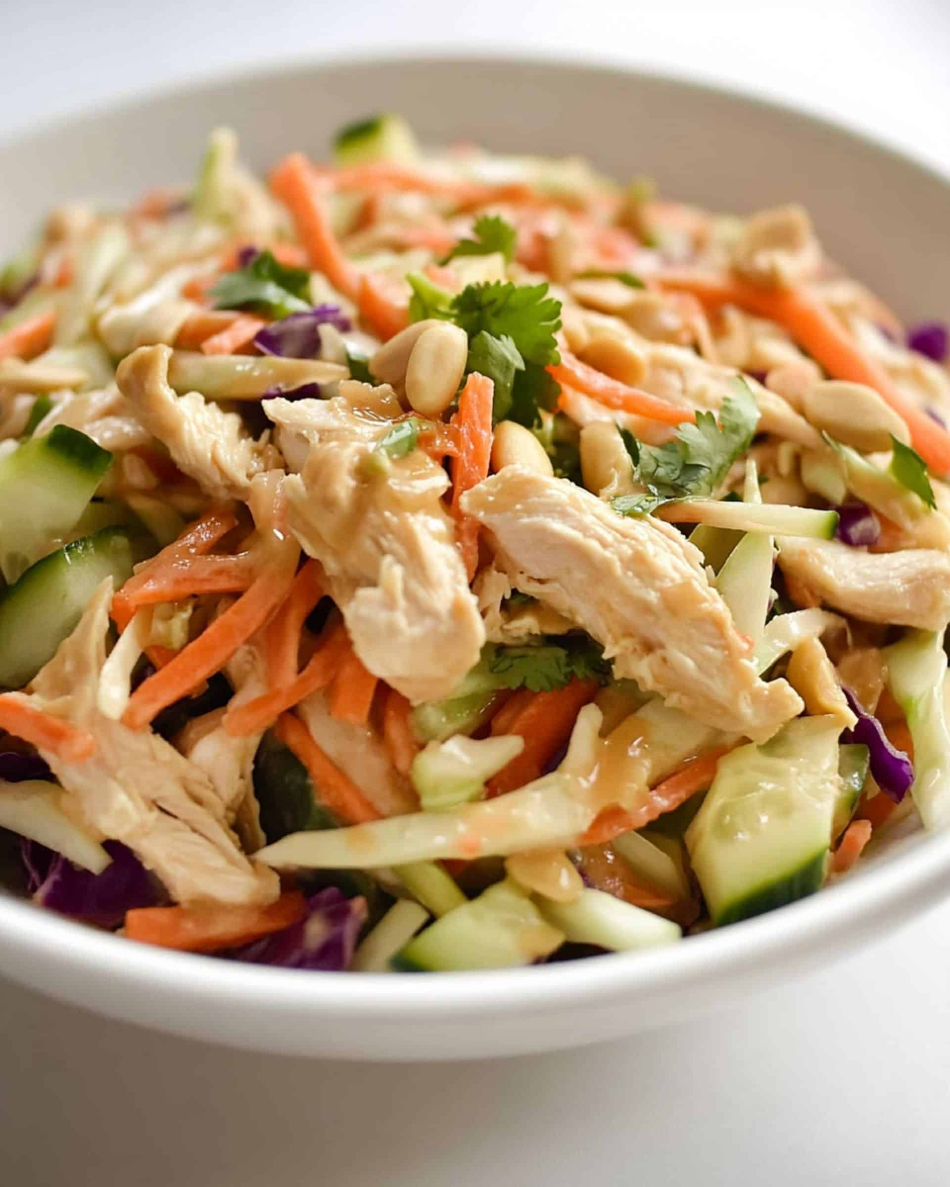 Thai Peanut Chicken Crunch Slaw Salad Recipe
