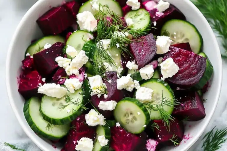 Beet Salad with Feta, Cucumbers, and Dill Recipe