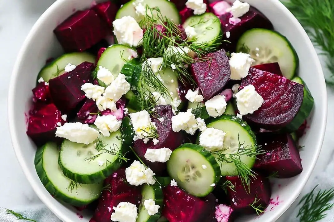 Beet Salad with Feta, Cucumbers, and Dill Recipe