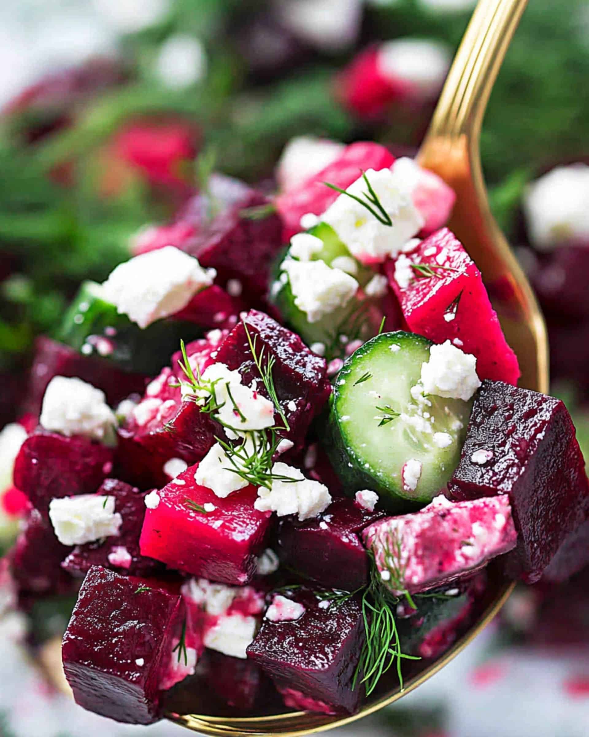 Beet Salad with Feta, Cucumbers, and Dill Recipe