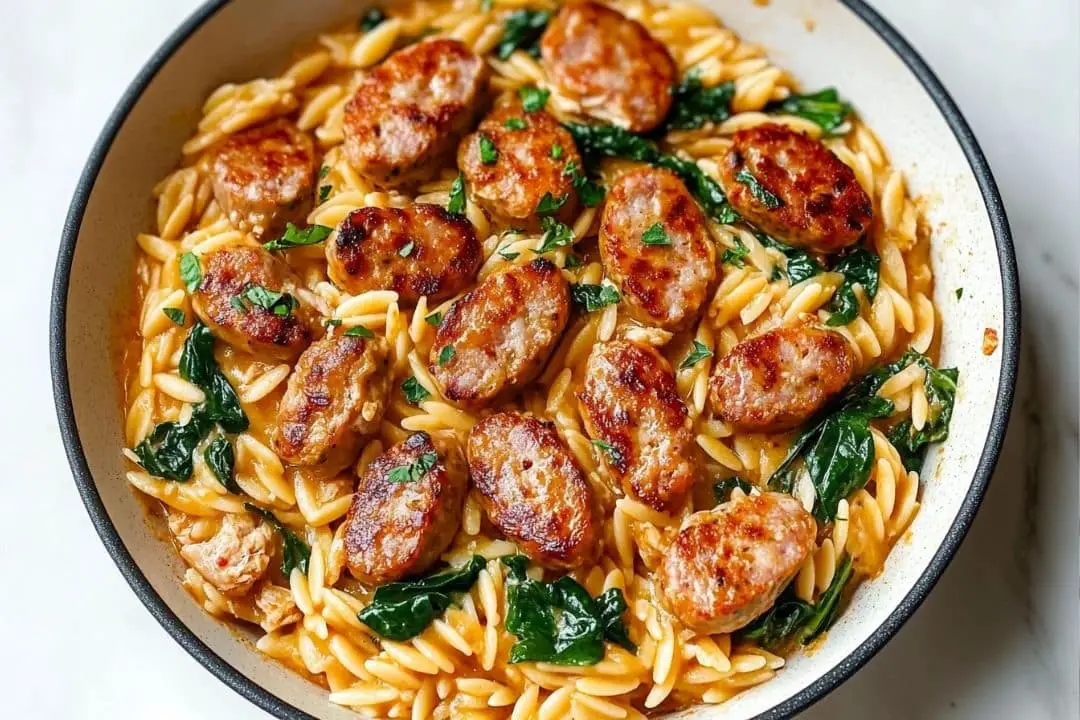 Creamy Chicken Sausage Orzo Recipe