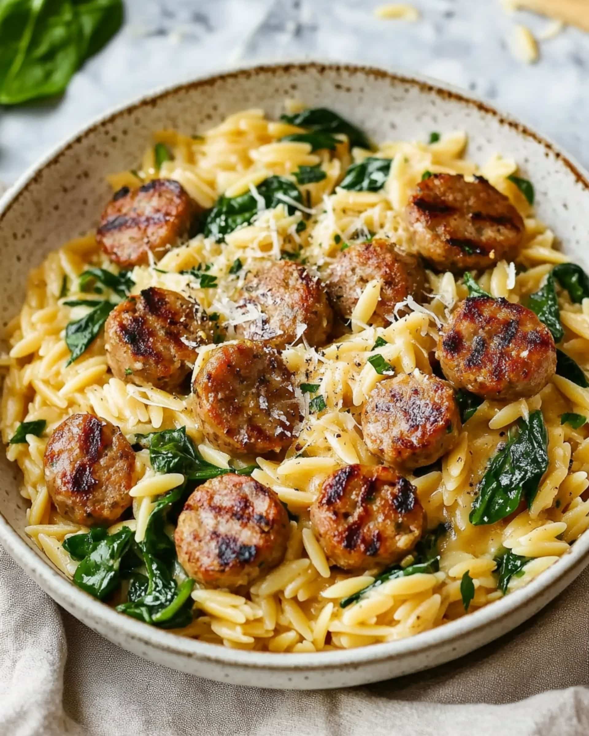 Creamy Chicken Sausage Orzo Recipe