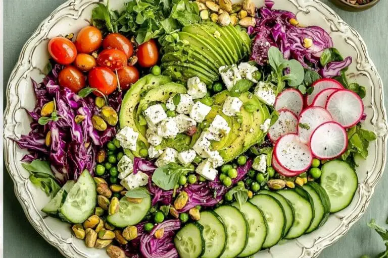 Everything Spring Green Salad with Lemon Basil Vinaigrette Recipe