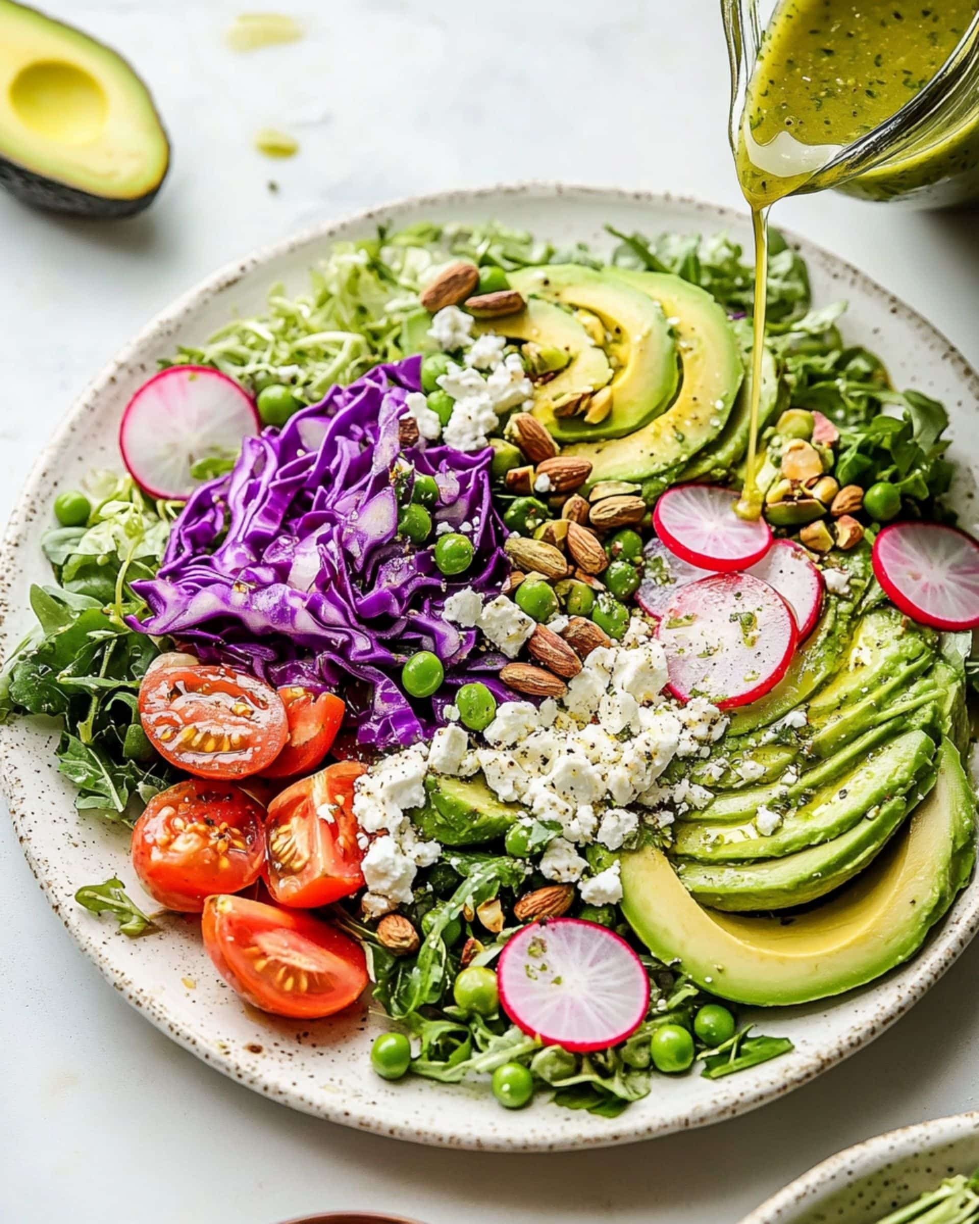 Everything Spring Green Salad with Lemon Basil Vinaigrette Recipe