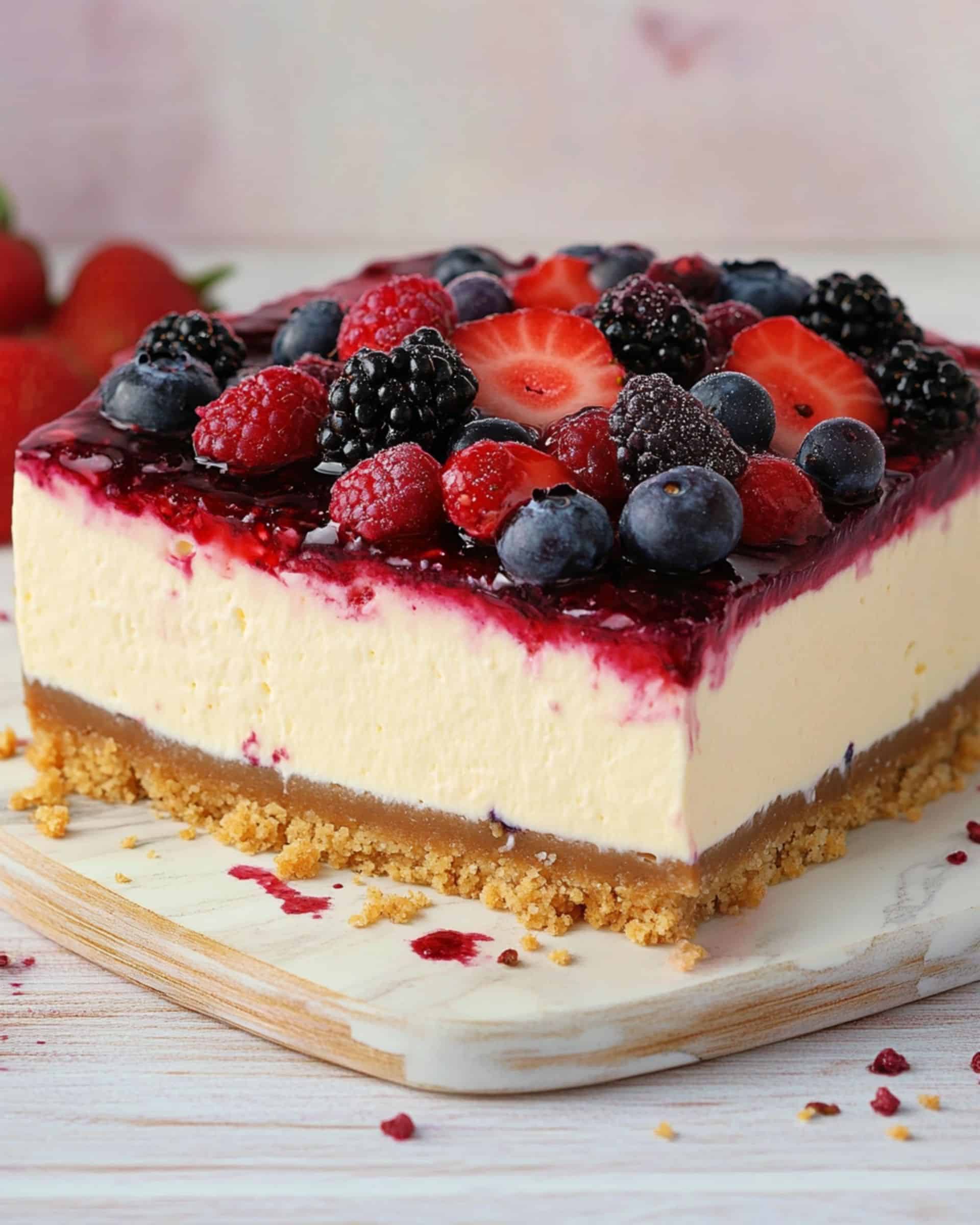 No-Bake Summer Berry Cheesecake Recipe