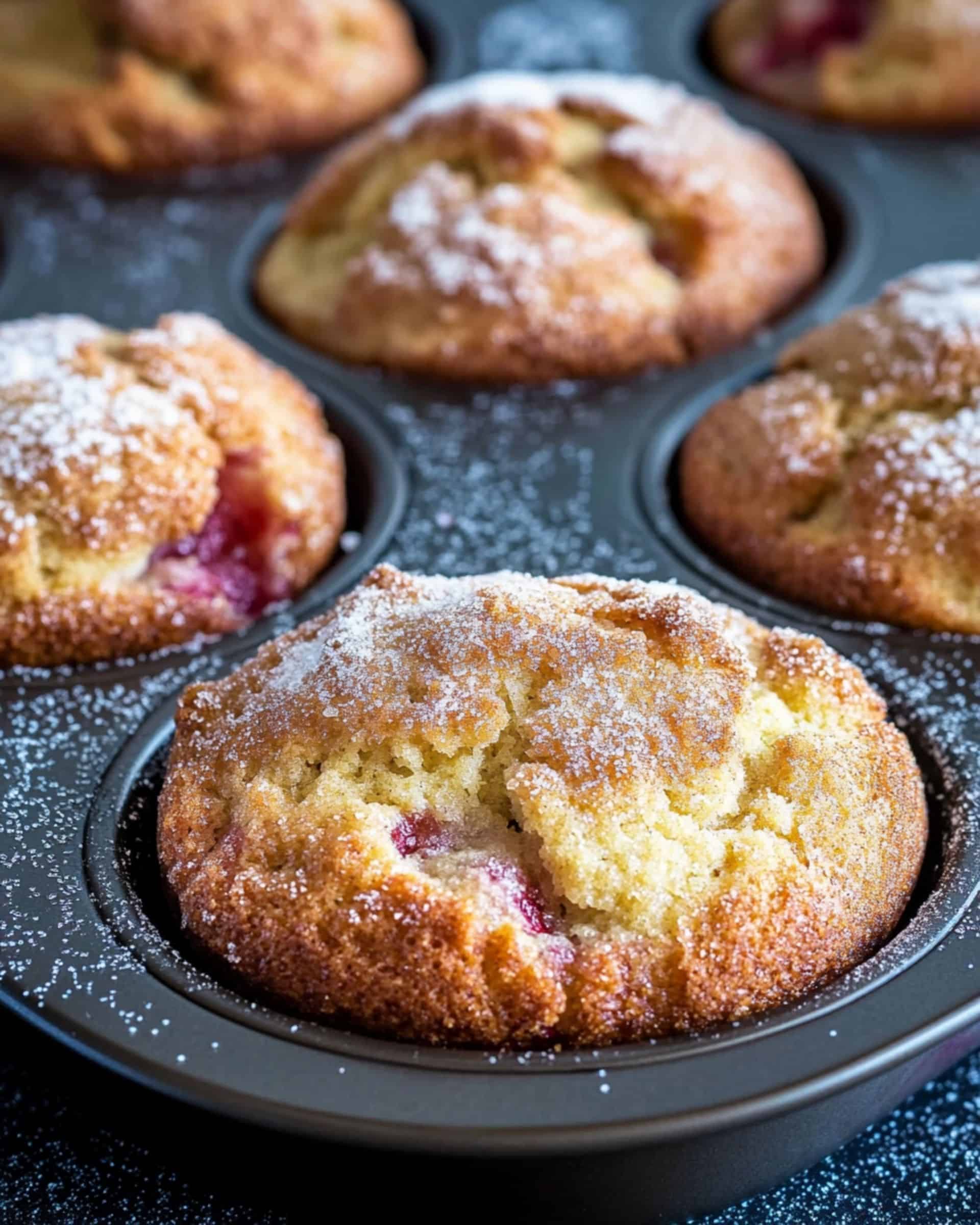 Rhubarb Muffins with Greek Yogurt Recipe