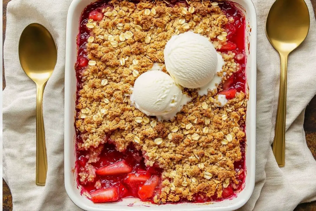 Strawberry Rhubarb Crisp Recipe