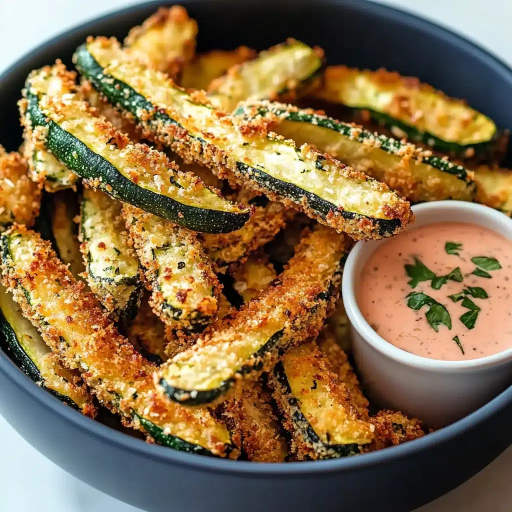 5-Ingredient Healthy Air Fryer Zucchini Fries Recipe - Recipe Image