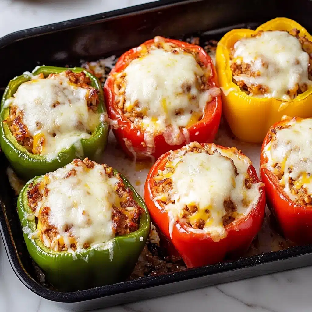 Cheesy Beef and Rice Stuffed Peppers Recipe - Recipe Image
