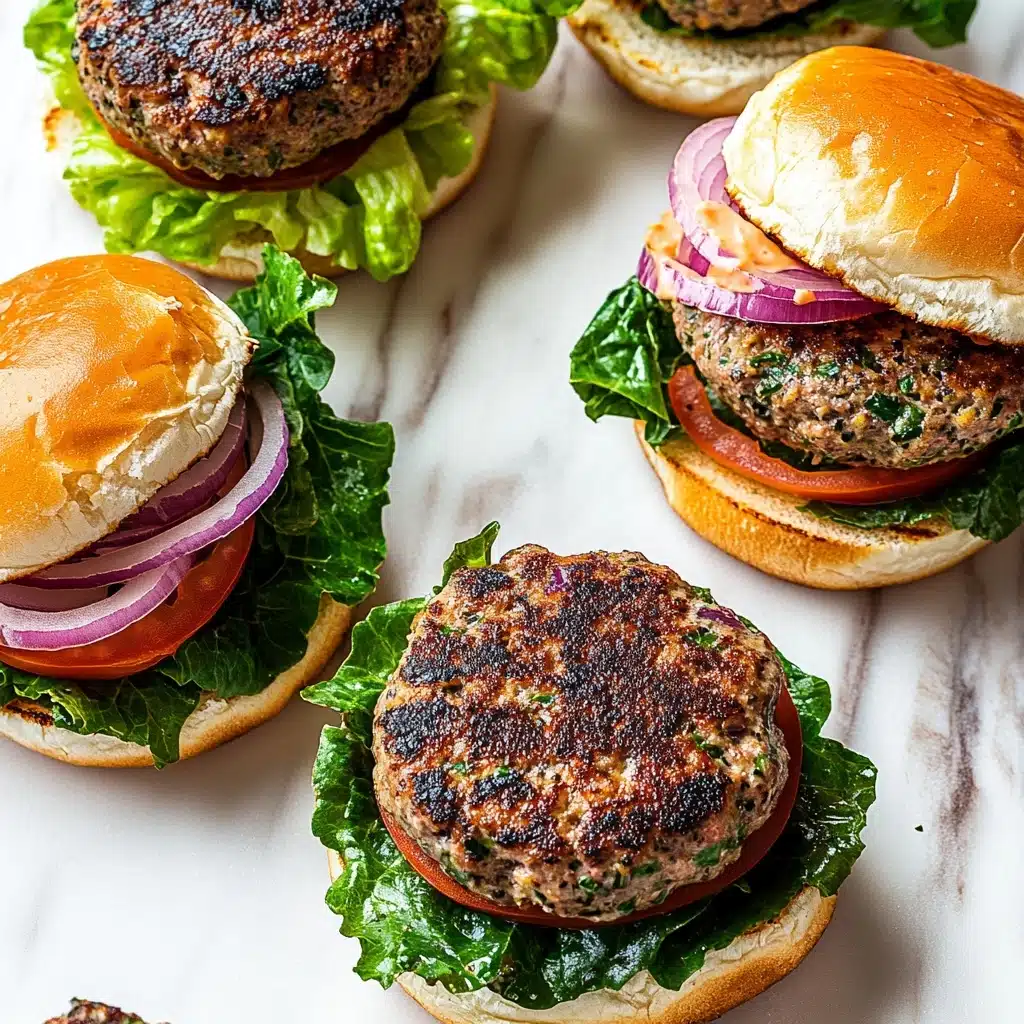 Really Good Spinach Feta Turkey Burgers Recipe - Recipe Image