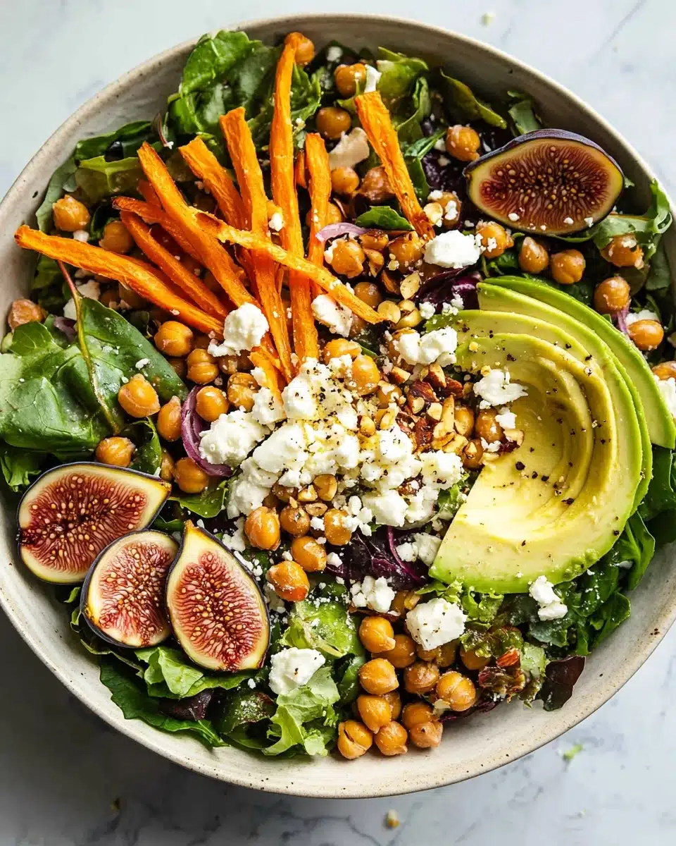 Fig Salad with Roasted Sweet Potatoes and Chickpeas Recipe
